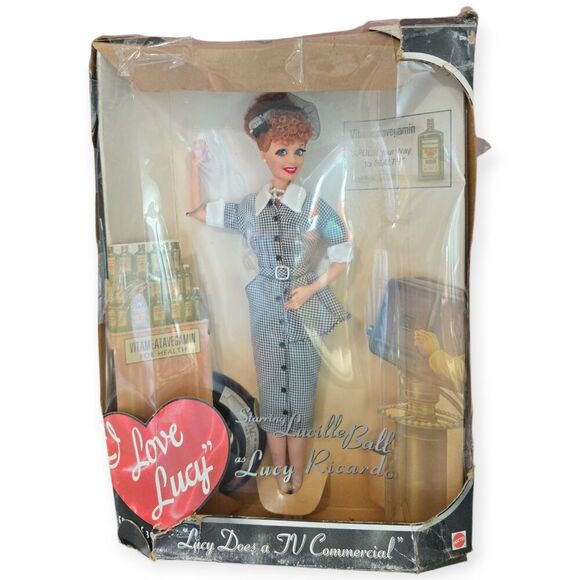 1997 I Love Lucy Barbie Doll Lucille Ball Lucy Does a Commercial Spoon Bottle - Picture 1 of 6